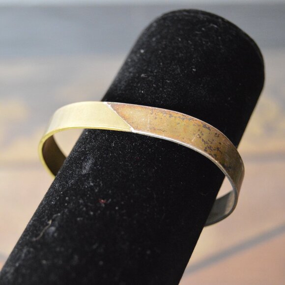 Vintage Two-Toned Sterling Silver Cuff by Alwand Vahan - Picture 4 of 8